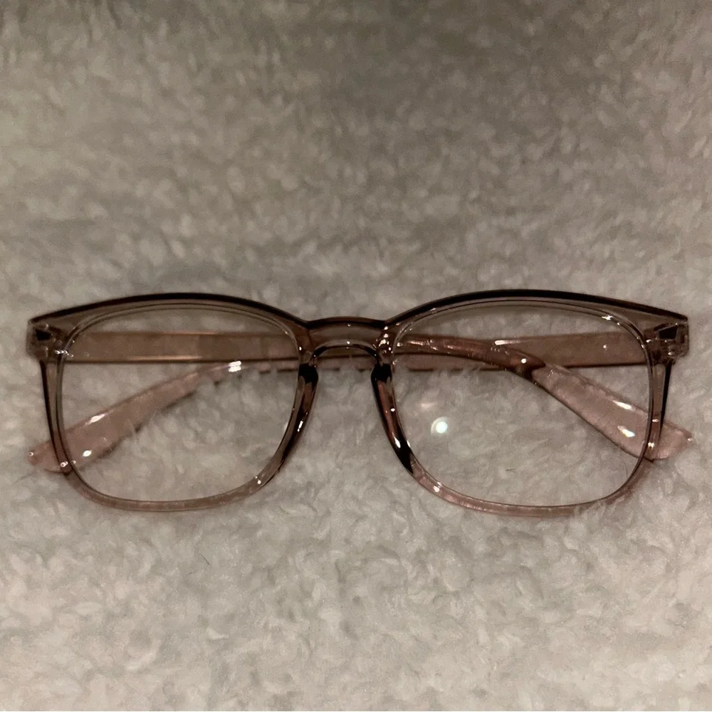 Brown Square Blue Light Glasses NEW